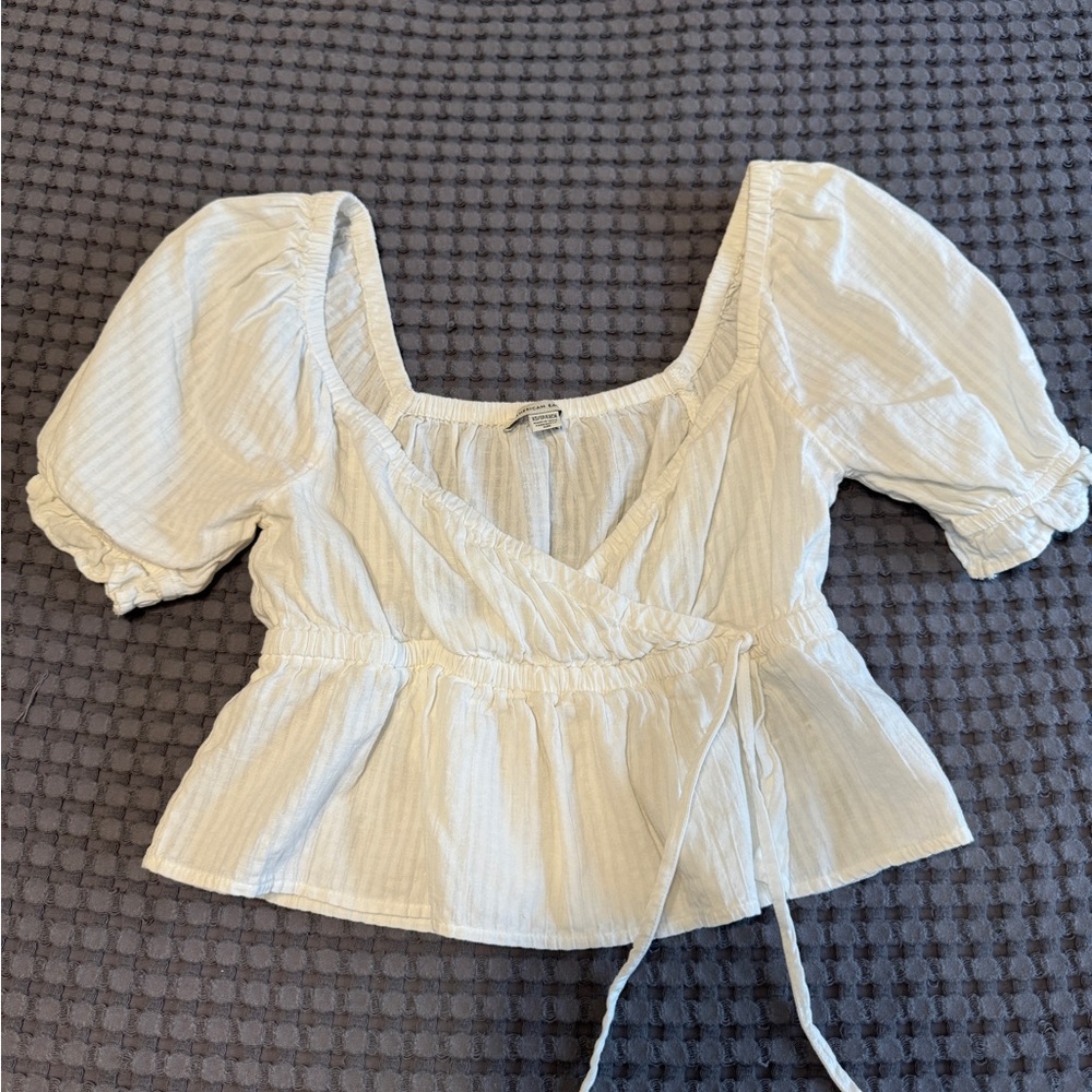 American Eagle Wrap Babydoll Top